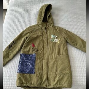 Zara Big Girls Embellished Sequin Hooded Jacket Size 13/14